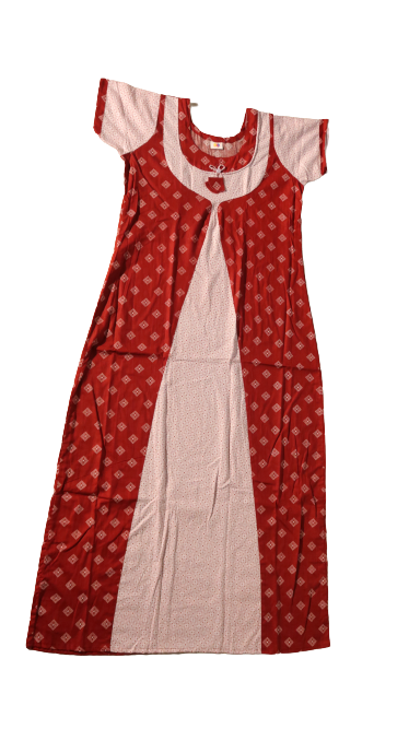 Women’s 100% Cotton Printed Maxi Nightgown Long Nighty Sleepwear for Ladies Super Soft Comfortable Design